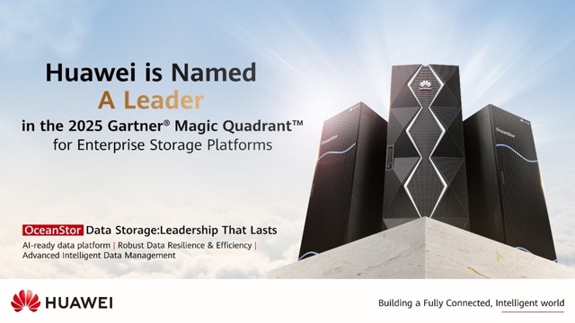 Huawei, Gartner® Magic Quadrant™ 2025 Kurumsal Depolama Platformları raporunda lider olarak yer aldı