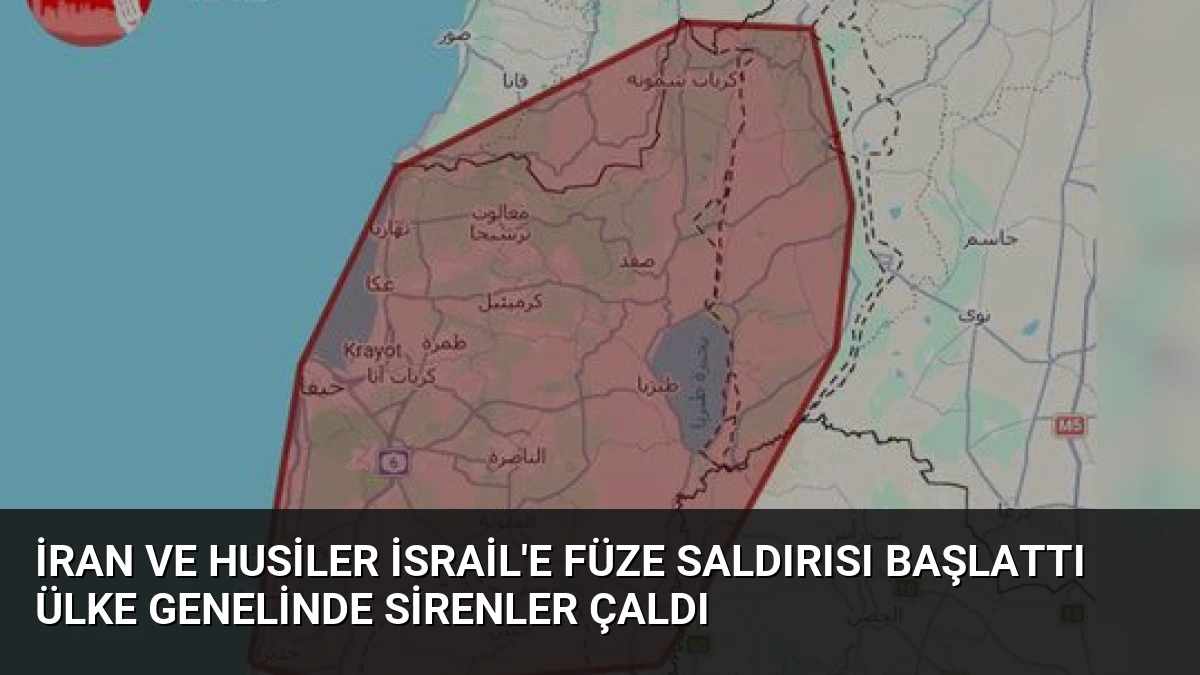 İran ve Husiler İsrail’e Füze Saldırısı Başlattı Ülke Genelinde Sirenler Çaldı