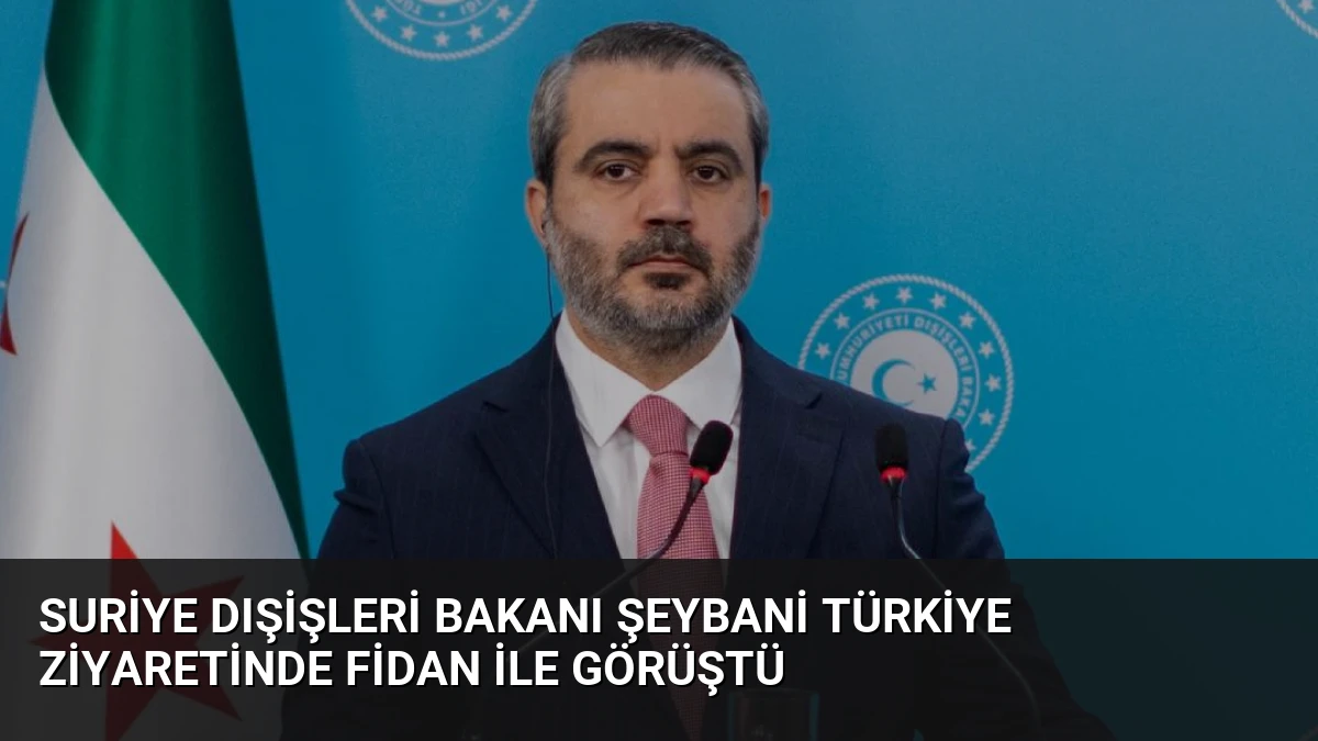 Suriye Dışişleri Bakanı Şeybani Türkiye Ziyaretinde Fidan ile Görüştü