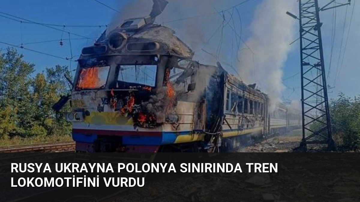 Rusya Ukrayna Polonya Sınırında Tren Lokomotifini Vurdu