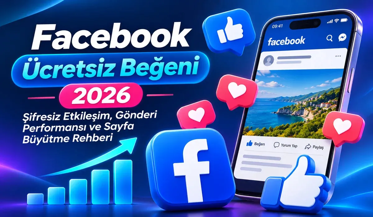 Facebook Ücretsiz Beğeni 2026: Şifresiz Etkileşim, Gönderi Performansı ve Sayfa Büyütme Rehberi